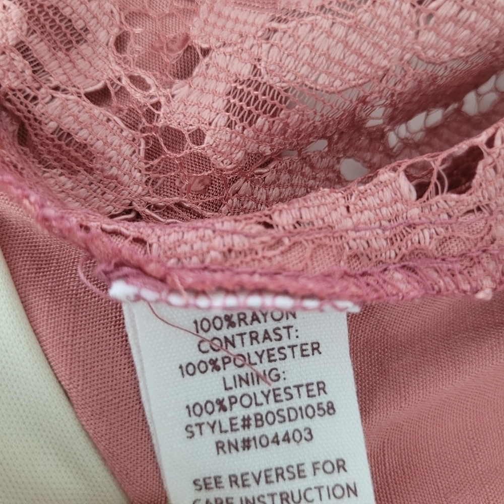 Blu pepper pink lace boho peasant dress - Picture 11 of 14